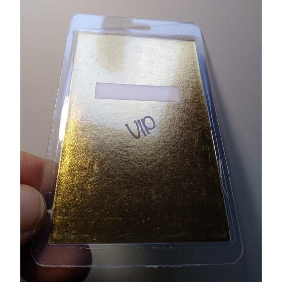 Andy Warhol Designed Mick Jagger Backstage Pass from the 1988 Lash Tour VIP Gold - Picture 5 of 5